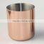 Copper mini round candle container / brass plating candle container with lid manufacturer