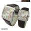 Square leather unisex latest design brand watches