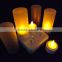 2016 New Arrival 4Pcs Smokeless Flameless Rechargeable LED Candle Light