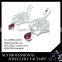 New Arrival Hip Hop Jewelry Custom AAA Zircon Jewelry Silver 925 Jewelry Accessories Level Lock Druzy Earrings