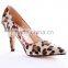 cut low heel shoes finger toe shoes sexy leopard stiletto women shoes small order ladies pump low heels shoes