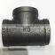 Black Beaded Malleable Pipe Fitting TEE BS STANDARD