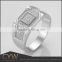 CYW gentleman valuable silver ring micro inlays zircon rings for bollywood