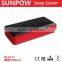 sunpow 12000mah lcd display multifunction 12v car jump starter/battery power bank station/booster pack