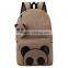 New fashion canvas college style backpack school bag travel bag