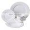 2015 new design 24 pcs embossed porcelain dinner set