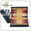 Book Style Folded 3 in 1 Travel Leather Chess and Backgammon Game Set