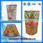 Laminated portable water stand-up spout pouch for climbing package with cap