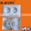 European style flush mounting 2 pin socket outlet double (F6209)
