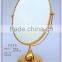 new arrival oval metal jewelry/cosmetic/make up double sided desktop mirror