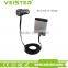 Veister NEW MODEL 24W/4.8A 4 Ports Front and Back Seat Car Charger 2.4a +2.4a dual usb car charger WITH TPE cable