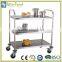 Hospital food trolleys round tube, stainless steel food trolley for sale