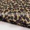 cotton twill fabric black coffee Leopard pattern polyester milk fiber Spandex Fabric