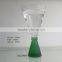 handmade green colour stem glass wine glass