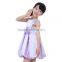 Kid's ballon skirt purple girl party dress for children