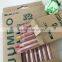 7" jumbo size hexagonal shape high quality 5.0mm cedar wood colored pencil with seal end