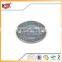 Hot press stud woven label hang tag for cloth