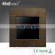 Brown Metal Frame Wallpad LED Waterproof 2 Gang Capacitive Touch Wall Switch                        
                                                Quality Choice