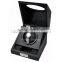 High quality wooden watch box include pen space black matte lacquer with black paper box outside packing