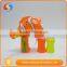 New design small plastic cute fish shaped animal soap blowing bubble gun toys