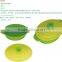 Personalized oval silicone soup bowl with lid for microwave oven