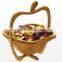 High quality bamboo fruit and candy floding basket wholesale