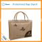 Wholesale Custom printed natural raffia sacks burlap bags shopping tote jute bag