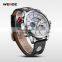 2016 best selling products Weide WH3401 quartz analog digital watches with genuine leather watches men