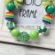 wholesale chunky bead necklace and bowknot hairband for little baby fashion girls chunky necklace baby outfits decorations