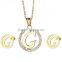 New arrival 316l stainless steel alphabet letter gold jewelry sets