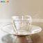 Unique Manufacturer Mouthblown Borosilicate Color Double Wall Espresso Glass Cup With Saucer