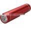 2600mah Cylinder Shaped round power bank with usb cable