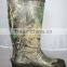 Camo men outdoor cheap rubber rain boot military boot