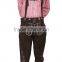 New Men Long BAVARIAN LEDERHOSEN Brown leather