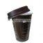 Disposable customied embossed paper coffee cups with lids flexo/ offset printed