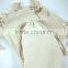 drawstring cotton bag with white cord/string