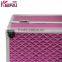 Factory Customizable Promotional Purple Pu Beauty Lockable Case For Cosmetic
