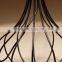 Metal Wire Table Lamp Base fabric shade table lamp