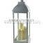 Big White Plastic Hurricane Lantern With Led Candles