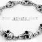 new design custom gothic chunky skull chain bracelet