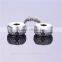 Cheap Safety Chain 925 Silver Round clasp Pave stones New Jewelry for Woman Bracelet s925 Logo gemstone silver jewelry A008