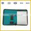 Excellent Design multilayer Blue Leather notebook cover file holder cover document cover with zipper