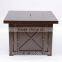 Outsunny 38" Square Outdoor Patio Gas Firepit w/ Fire Beads