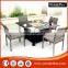 48" x 48" Square Chat Fire Pit Table - Outdoor FirePlace Fire Pit Heater Back Yard Propane Gas Patio Table Furniture