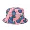 2016 New Fashion Ladies Summer White Pink Pineapple Printed Bucket Hats Caps For Women Girls