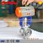 Flanged V type pneumatic ball valve ac220v manufacturer