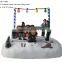 2ASS Christmas decoration LED Christmas scene with men cutting wood