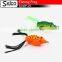 SGWF-20 artifical floating soft plastic frog , resin skirts, 3D eyes, 45mm/8g, 50mm/12g