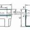 DS Bottom Bucket clear bottom bucket cheap plastic elevetor buckets