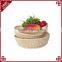 New design fancy plastic pe rattan handcraft woven stackable baskets